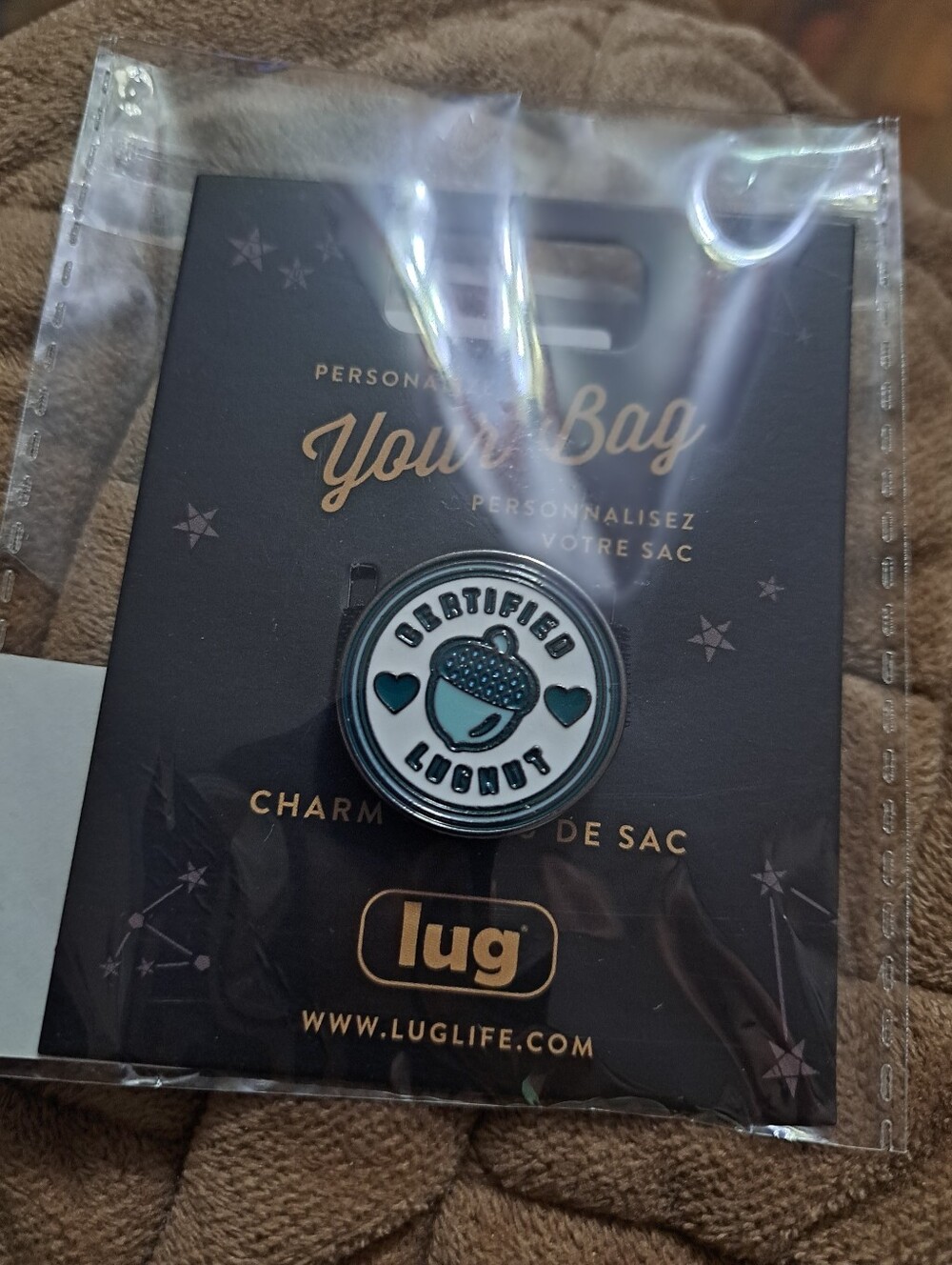 lug Teal Certified Lugnut Bag Charm